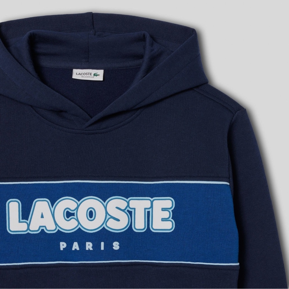 Lacoste Kids Dark Blue Hoodie with Logo 1/10yr
